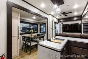 2026 Forest River Sabre 37RVMILES Rear Den Fifth Wheel With Deck Interior Image