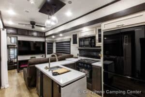 2026 Forest River Sabre 37RVMILES Rear Den Fifth Wheel With Deck Interior Image