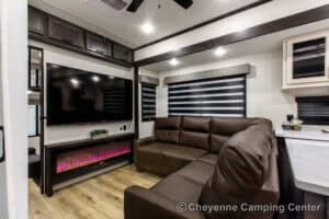 2026 Forest River Sabre 37RVMILES Rear Den Fifth Wheel With Deck Interior Image