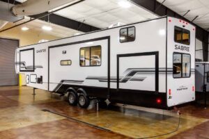 2027 Forest River Sabre 37RVMILES Rear Den Fifth Wheel With Deck Exterior Image