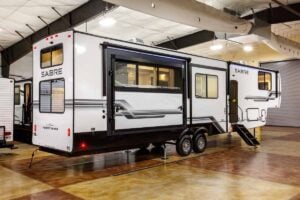 2027 Forest River Sabre 37RVMILES Rear Den Fifth Wheel With Deck Exterior Image