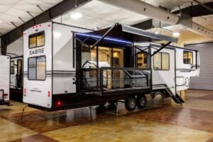 2027 Forest River Sabre 37RVMILES Rear Den Fifth Wheel With Deck Exterior Image