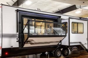 2027 Forest River Sabre 37RVMILES Rear Den Fifth Wheel With Deck Exterior Image