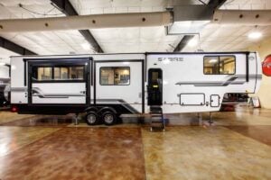 2027 Forest River Sabre 37RVMILES Rear Den Fifth Wheel With Deck Exterior Image