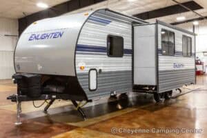 2021 Gulf Stream Enlighten 27BHS Used Bunkhouse Travel Trailer Exterior Image