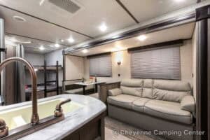 2021 Gulf Stream Enlighten 27BHS Used Bunkhouse Travel Trailer Interior Image