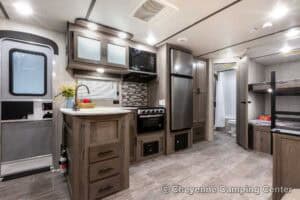 2021 Gulf Stream Enlighten 27BHS Used Bunkhouse Travel Trailer Interior Image