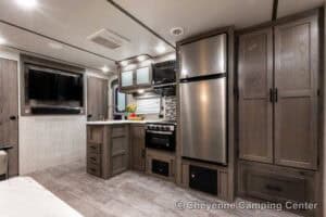 2021 Gulf Stream Enlighten 27BHS Used Bunkhouse Travel Trailer Interior Image