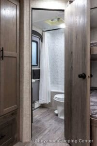 2021 Gulf Stream Enlighten 27BHS Used Bunkhouse Travel Trailer Interior Image
