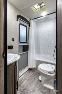 2021 Gulf Stream Enlighten 27BHS Used Bunkhouse Travel Trailer Interior Image