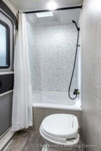 2021 Gulf Stream Enlighten 27BHS Used Bunkhouse Travel Trailer Interior Image