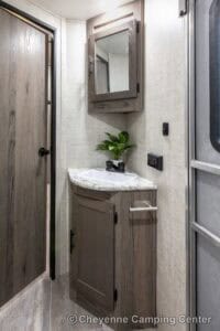 2021 Gulf Stream Enlighten 27BHS Used Bunkhouse Travel Trailer Interior Image