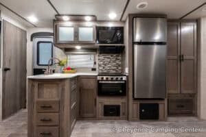 2021 Gulf Stream Enlighten 27BHS Used Bunkhouse Travel Trailer Interior Image