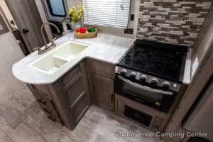 2021 Gulf Stream Enlighten 27BHS Used Bunkhouse Travel Trailer Interior Image
