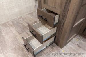 2021 Gulf Stream Enlighten 27BHS Used Bunkhouse Travel Trailer Interior Image