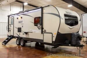 2019 Forest River Flagstaff Micro Lite 25RKS Rear Kitchen Couples Travel Trailer Exterior Image