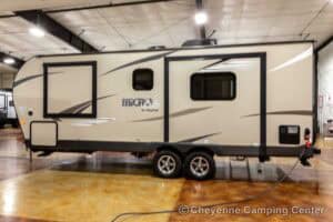 2019 Forest River Flagstaff Micro Lite 25RKS Rear Kitchen Couples Travel Trailer Exterior Image