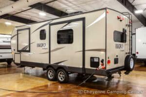 2019 Forest River Flagstaff Micro Lite 25RKS Rear Kitchen Couples Travel Trailer Exterior Image