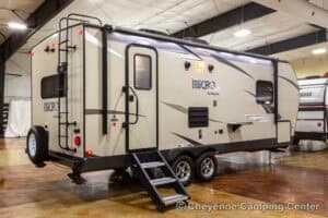2019 Forest River Flagstaff Micro Lite 25RKS Rear Kitchen Couples Travel Trailer Exterior Image