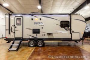 2019 Forest River Flagstaff Micro Lite 25RKS Rear Kitchen Couples Travel Trailer Exterior Image