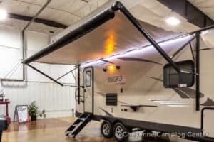 2019 Forest River Flagstaff Micro Lite 25RKS Rear Kitchen Couples Travel Trailer Exterior Image