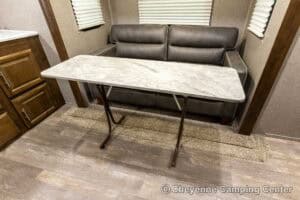 2019 Forest River Flagstaff Micro Lite 25RKS Rear Kitchen Couples Travel Trailer Interior Image