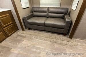2019 Forest River Flagstaff Micro Lite 25RKS Rear Kitchen Couples Travel Trailer Interior Image