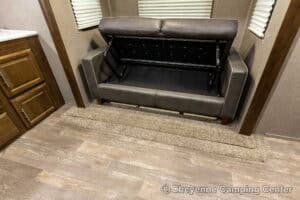 2019 Forest River Flagstaff Micro Lite 25RKS Rear Kitchen Couples Travel Trailer Interior Image