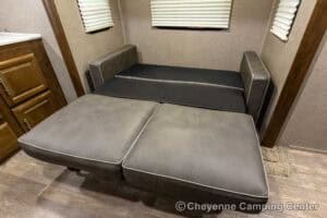 2019 Forest River Flagstaff Micro Lite 25RKS Rear Kitchen Couples Travel Trailer Interior Image