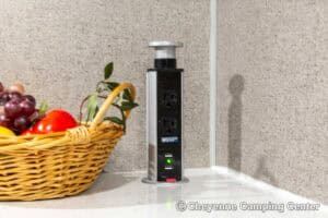 2019 Forest River Flagstaff Micro Lite 25RKS Rear Kitchen Couples Travel Trailer Interior Image