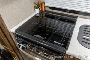 2019 Forest River Flagstaff Micro Lite 25RKS Rear Kitchen Couples Travel Trailer Interior Image