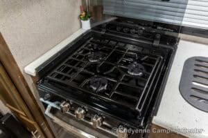 2019 Forest River Flagstaff Micro Lite 25RKS Rear Kitchen Couples Travel Trailer Interior Image