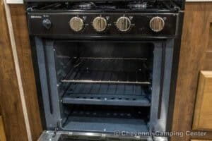 2019 Forest River Flagstaff Micro Lite 25RKS Rear Kitchen Couples Travel Trailer Interior Image