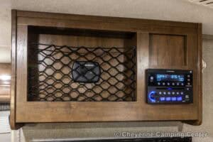 2019 Forest River Flagstaff Micro Lite 25RKS Rear Kitchen Couples Travel Trailer Interior Image