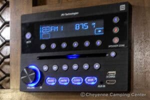 2019 Forest River Flagstaff Micro Lite 25RKS Rear Kitchen Couples Travel Trailer Interior Image