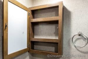 2019 Forest River Flagstaff Micro Lite 25RKS Rear Kitchen Couples Travel Trailer Interior Image