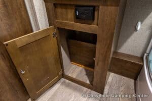 2019 Forest River Flagstaff Micro Lite 25RKS Rear Kitchen Couples Travel Trailer Interior Image