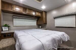 2019 Forest River Flagstaff Micro Lite 25RKS Rear Kitchen Couples Travel Trailer Interior Image