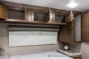 2019 Forest River Flagstaff Micro Lite 25RKS Rear Kitchen Couples Travel Trailer Interior Image