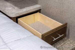 2019 Forest River Flagstaff Micro Lite 25RKS Rear Kitchen Couples Travel Trailer Interior Image