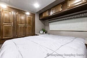 2019 Forest River Flagstaff Micro Lite 25RKS Rear Kitchen Couples Travel Trailer Interior Image