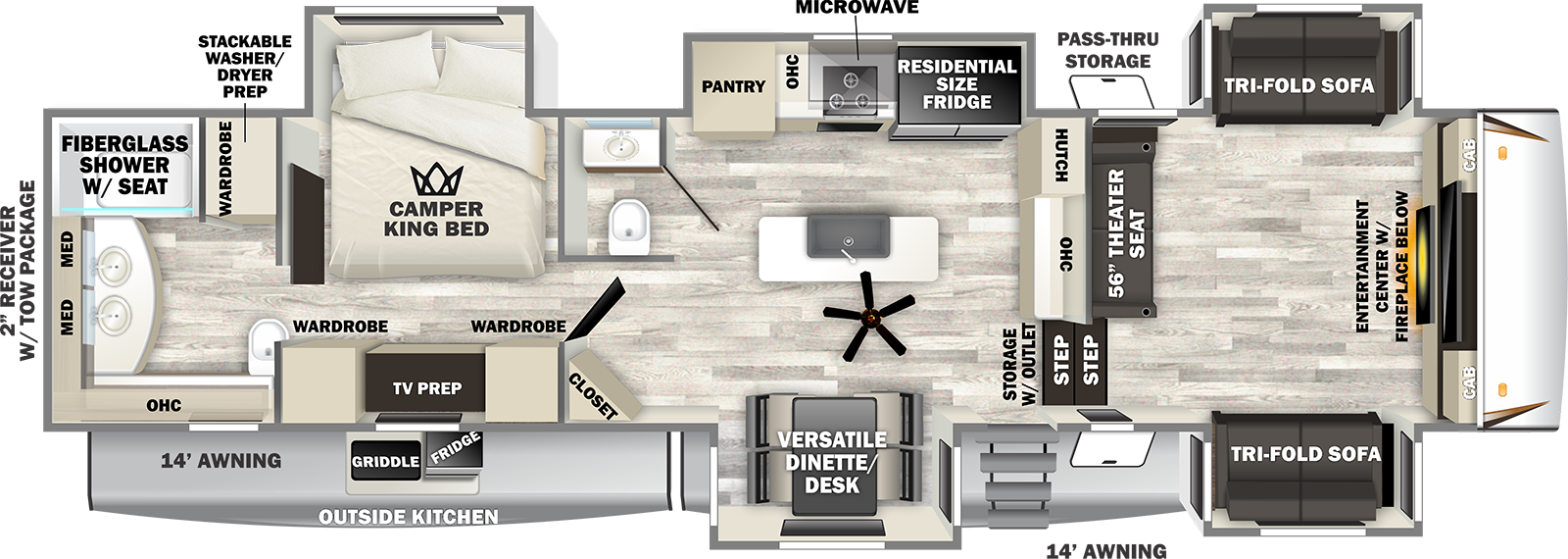Sabre 37FLH floorplan