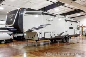 2026 Forest River Flagstaff Classic 401CFB Rear Living Room Fifth Wheel Exterior Image