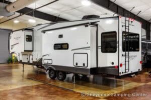 2026 Forest River Flagstaff Classic 401CFB Rear Living Room Fifth Wheel Exterior Image