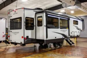 2026 Forest River Flagstaff Classic 401CFB Rear Living Room Fifth Wheel Exterior Image