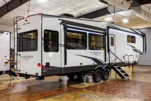 2026 Forest River Flagstaff Classic 401CFB Rear Living Room Fifth Wheel Exterior Image