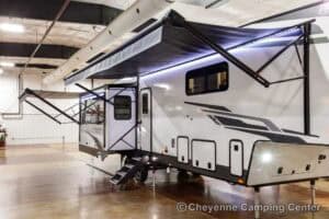 2026 Forest River Flagstaff Classic 401CFB Rear Living Room Fifth Wheel Exterior Image