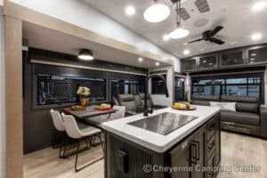 2026 Forest River Flagstaff Classic 401CFB Rear Living Room Fifth Wheel Interior Image