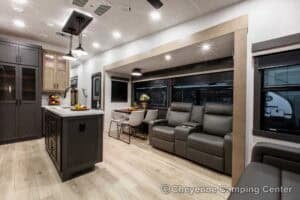 2026 Forest River Flagstaff Classic 401CFB Rear Living Room Fifth Wheel Interior Image