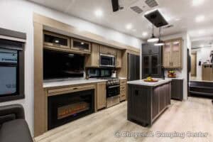 2026 Forest River Flagstaff Classic 401CFB Rear Living Room Fifth Wheel Interior Image